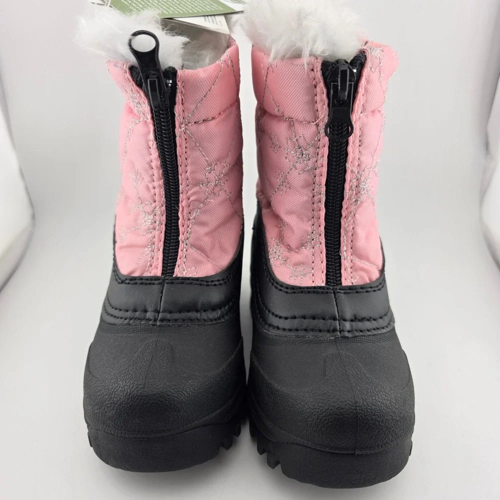 Itasca Snowflake‎ Snow Boots Kids Size 7 Pink New Quilted Zipper Winter Boots